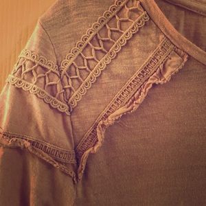 Loft embellished sleeve T-shirt